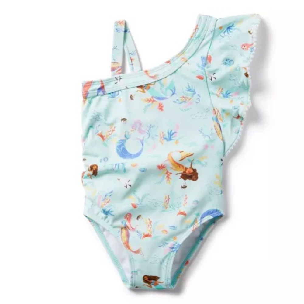 Janie & Jack X Disney Girls The Little Mermaid Swimsuit